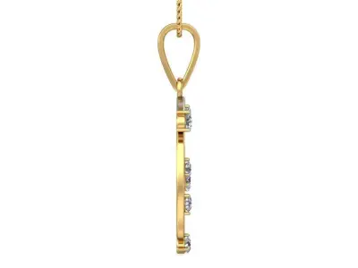Solitaire Women Pendant 3dm STL OBJ FBX Renders Details 3D print model 46