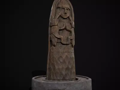 Slavic Gods Figurine Lada Low-poly 3D model