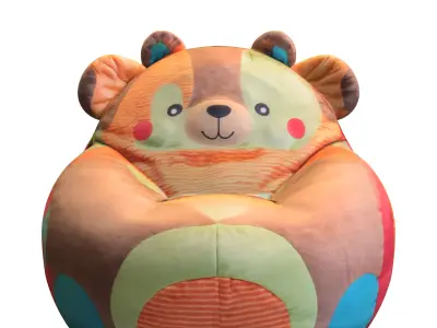 Cute Bear Bean Bag Chair Low-poly 3D model