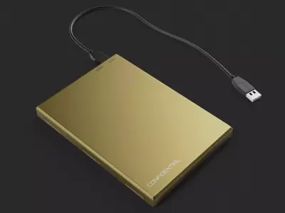 Generic External Hard Disk - GameReady  Low-poly 3D model