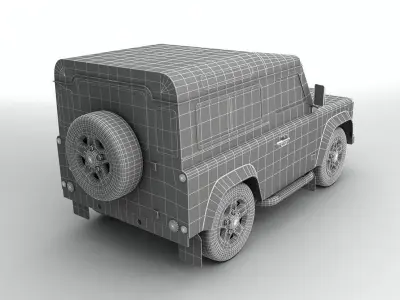  2007 Landrover Defender SUV 3D model