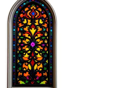 Gothic Stained Glass model pack Low-poly 3D model
