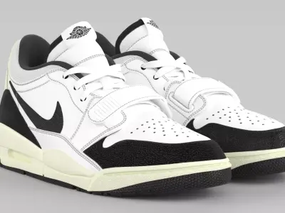 Air Jordan Legacy 312 Low White Sail Black Low-poly 3D model