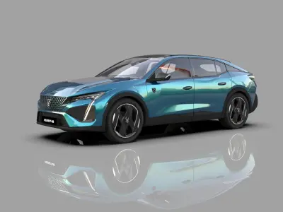 Peugeot 408 cross 2023 HQ interior  3D model