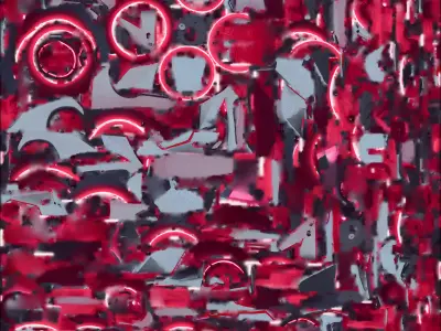 Crimson Cybercycle 3D Model Futuristic Street Bike Low-poly 3D model