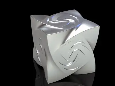 cubestone silver cube 3D print model