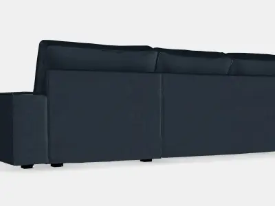 KIVIK 3-seat sofa with chaise longue 2 Low-poly 3D model
