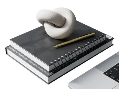 decorative set 001 Low-poly 3D model