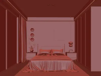   Bedroom interior 06 3D model