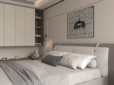 Modern Bedroom Scene 46 3D model