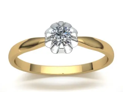 Diamond ring 3D print model