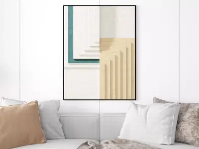 style Modern paintings hanging decorative 3D model