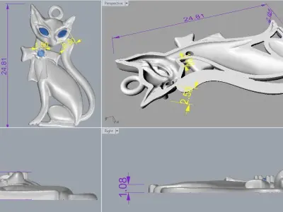 Cat suspension 3D print model