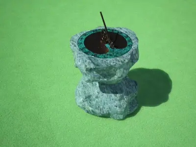 Sundial for stone boulder 3D model
