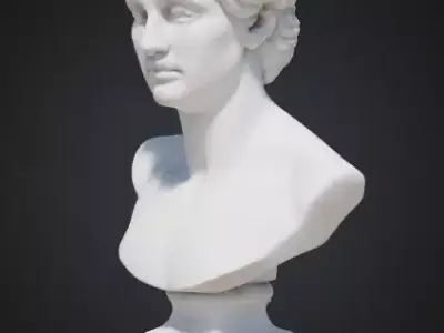 Classical Female Bust Sculpture  3D model