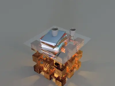 Decorative Coffee Table 3D model purchase