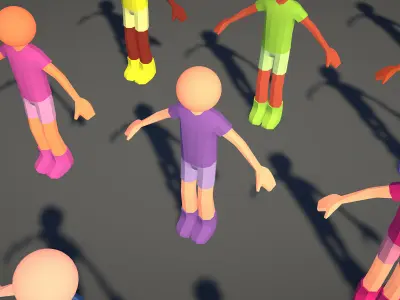 ToonPoly - People 01  Low-poly 3D model