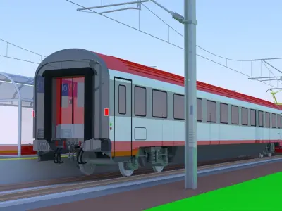 Local railway station III 3D model