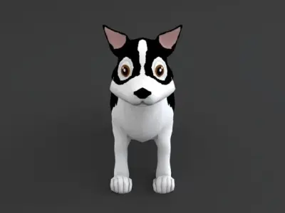 Dog Cartoon Low-poly 3D model purchase