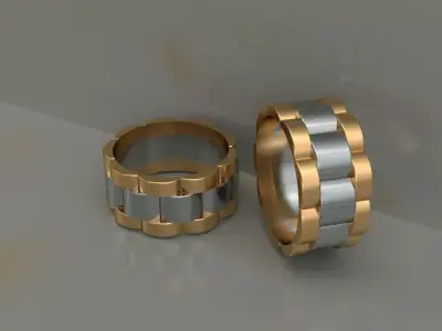Rolls Band Ring 10 mm Wide model 2 3D print model