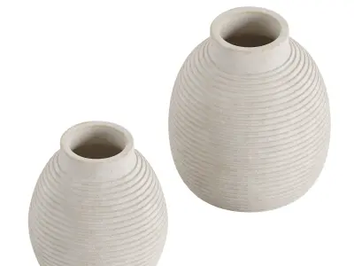 Whitewashed Terracotta Vase SE 3D model
