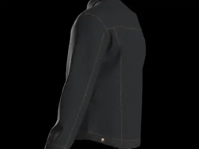 Male denim jacket 3D model