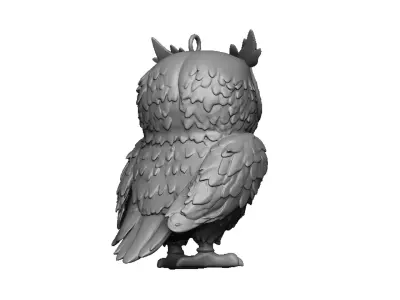 owl pendant 3D print model