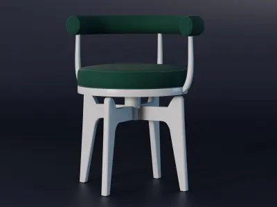 SILLA INDOCHINE - CHARLOTTE PERRIAND Low-poly 3D model