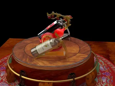 Chinese wine bottle holder  3D model