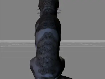 Cat animal Low-poly 3D model