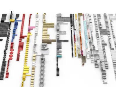 TwindBricks3D - 10300 Back to the Future Time Machine 3D print model