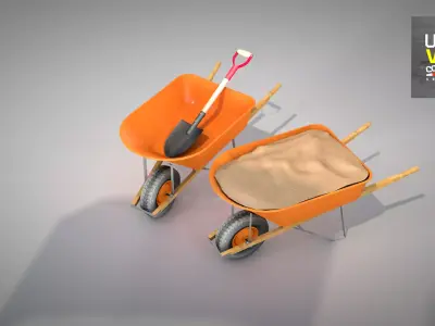 wheelbarrow - construction 3D model