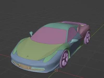Ferrari 458 Low-poly 3D model purchase