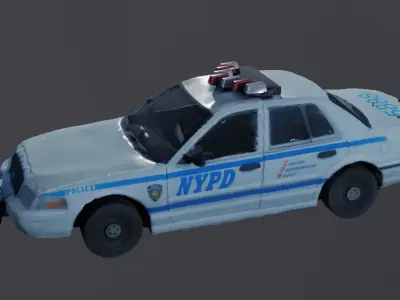 NYPD New York Police Car Low-poly 3D model