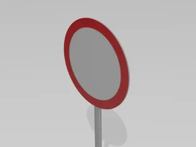 Traffic prohibited sign 3D model
