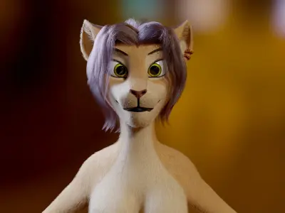 Mayala Anthro Lioness 3D model