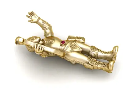 MUSICIAN PENDANT 3D PRINTABLE MODEL  3D print model