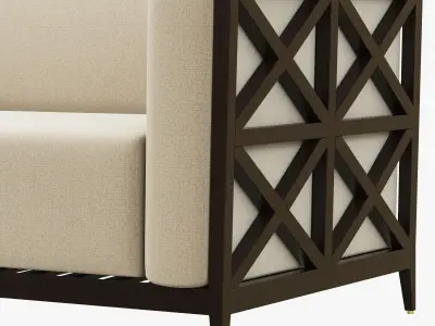 JANUS azimuth cross club two seater sofa 3D model