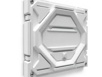 Futuristic Modular Wall Panel Design model pack Low-poly 3D model