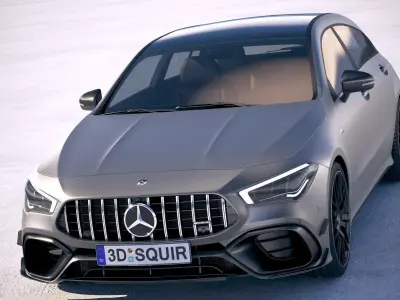 Mercedes-Benz CLA45 S AMG Shooting Brake 2020 3D model