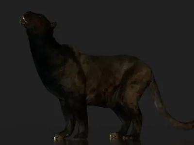 Black Panther 3D model  Low-poly 3D model