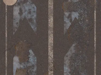 Wet asphalt 50 png pbr seamless 4k 3D model