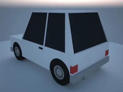 Car cartoon low poly  Free low-poly 3D model