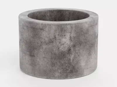 -Concrete Flower Pot V6- 3D model