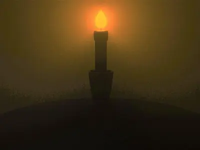 Low Poly Candle Free low-poly 3D model