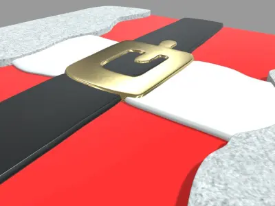 Santa Claus Cookie Christmas Low-poly 3D model