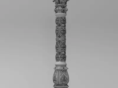 Carved Column 3D model shop