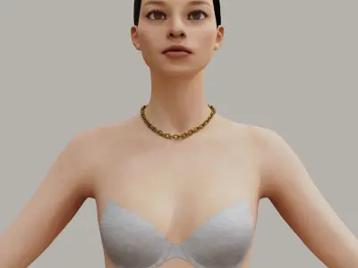 Chain set Low-poly 3D model