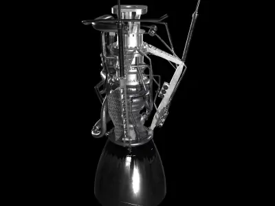 SpaceX Raptor Engine 3D model