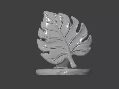 Modern Monstera Leaf Decorative Ornament  3D print model